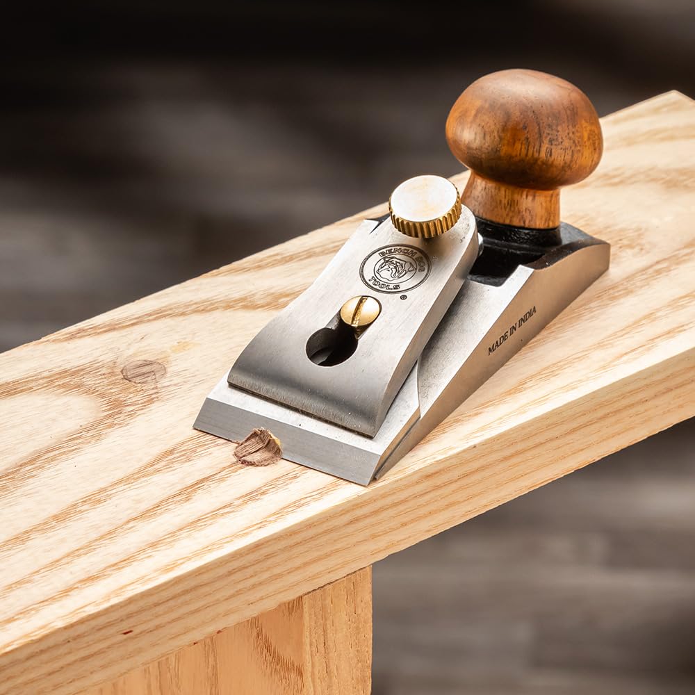 Rockler Bench Dog Small Chisel Plane, Flush Trim Woodworking Tool with Hardened Blade & Open Front, Precision Trimming & Shaving, Storage Case Included