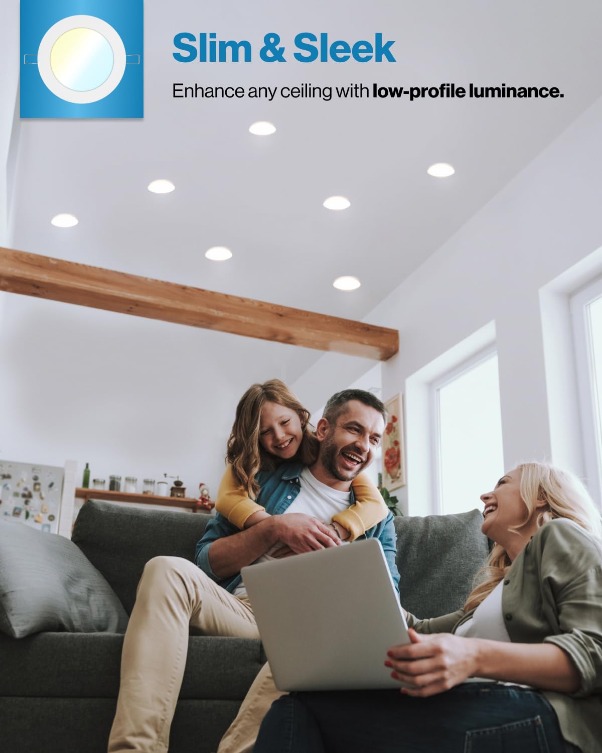 Sunco 24-Pack 6" LED Recessed Canless Ceiling Lights, 14W (100W Eq), Dimmable, Selectable CCT 2700K-6000K, Slim Wafer Thin, ETL