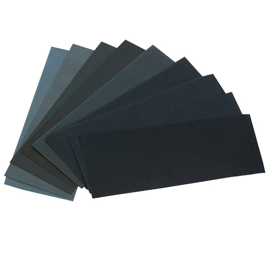 HSYMQ 24PCS Sandpaper Variety Pack, 12 Grits Assorted 120-3000 Grit for Wood & Metal, Wet & Dry Sanding Sheets