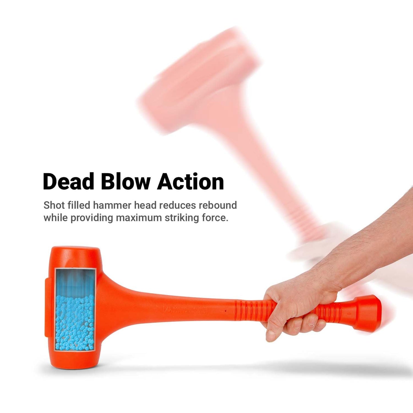 Capri Tools CP10102 C102 12 lb Dead Blow Hammer, 36-1/2", Orange