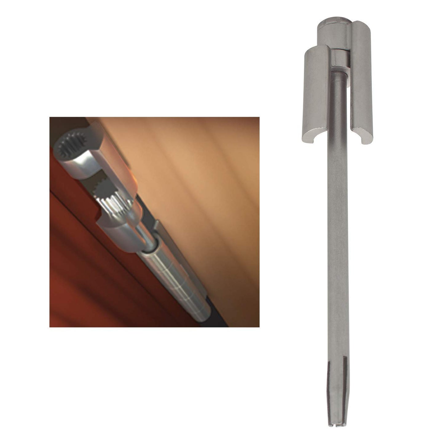 Nuk3y Door Saver 2 II Hinge Pin Stop Fits All 3"" to 4-1/2"" Residential Hinges (Satin Nickel)