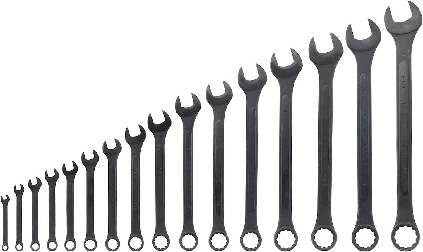 Neiko 03574A Jumbo Combination Wrench Set | 16 Piece | SAE | 1/4” to 1-1/4” | Raised Panel Construction