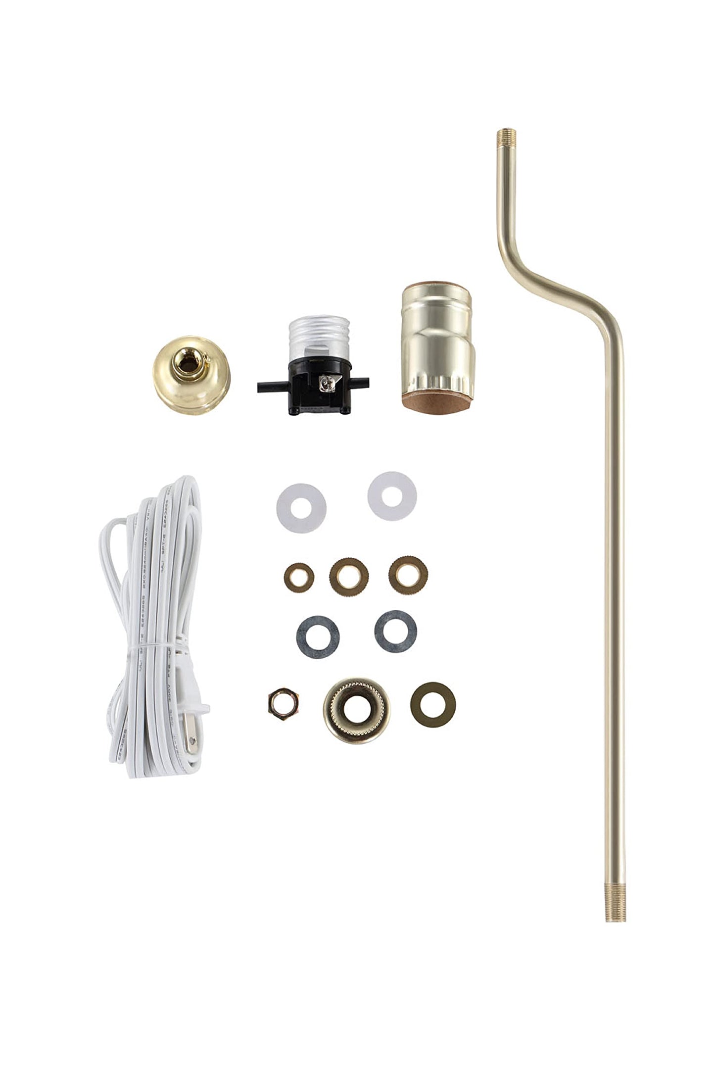 Aspen Creative 21025A, Make-A-Lamp Kit in Brass, 1 Pack