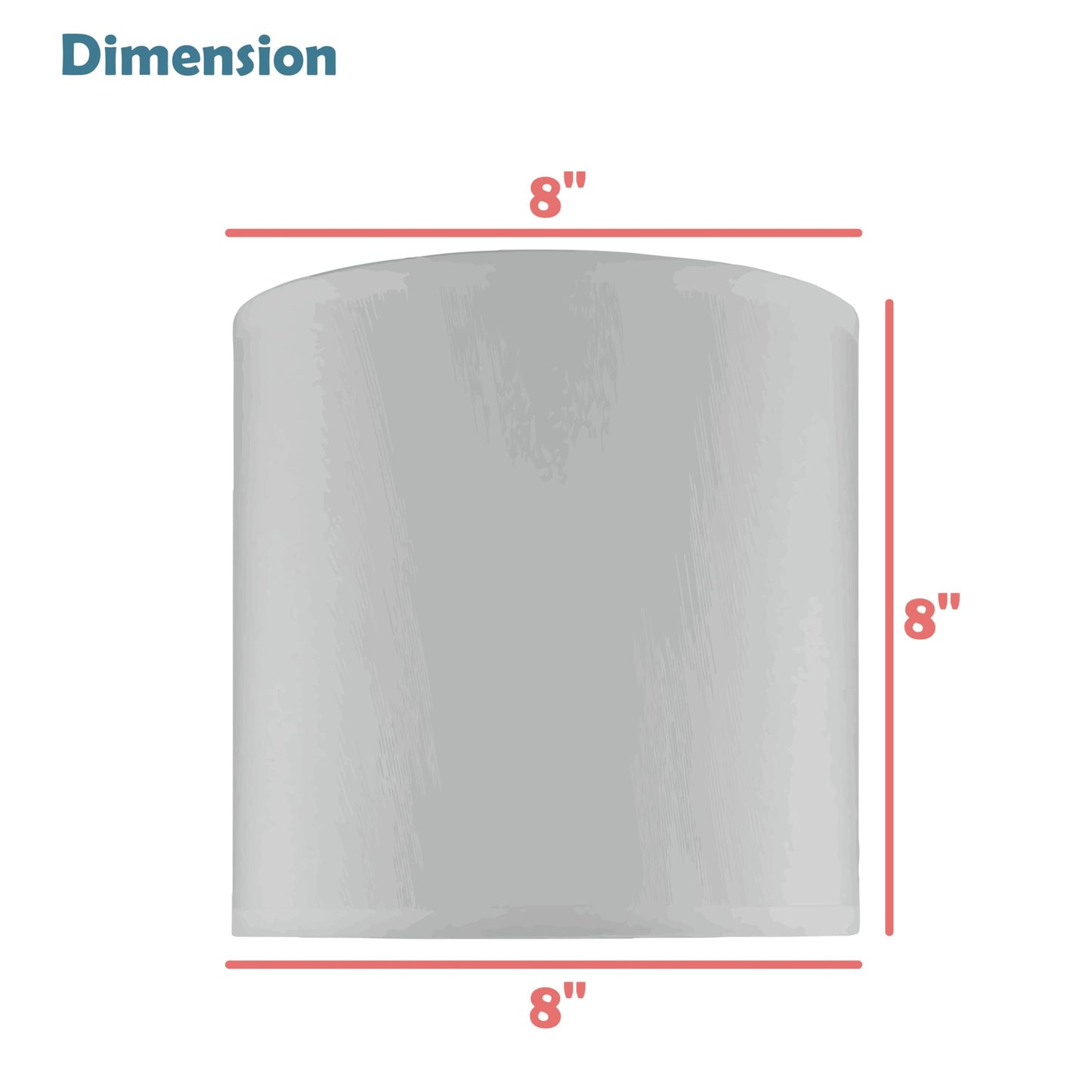 Aspen Creative 31237 Transitional Drum (Cylinder) Shaped Spider Construction Lamp Shade in Parchment, 8" Wide (8" x 8" x 8")