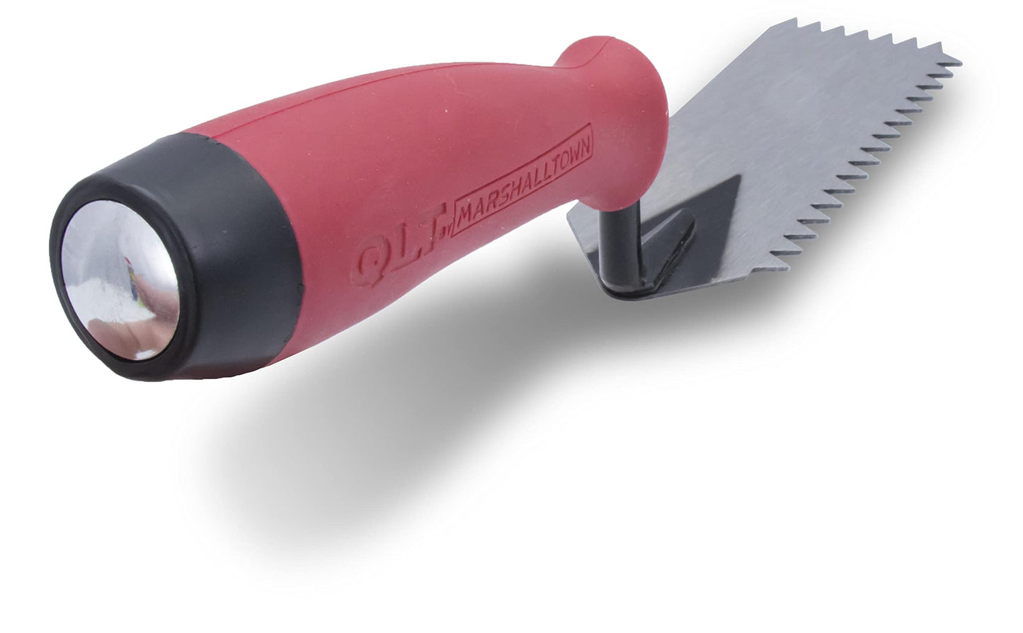 MARSHALLTOWN QLT V Notched Margin Trowel, Flooring and Tiling, Soft Grip Handle, 5 x 2 Inch, MT79