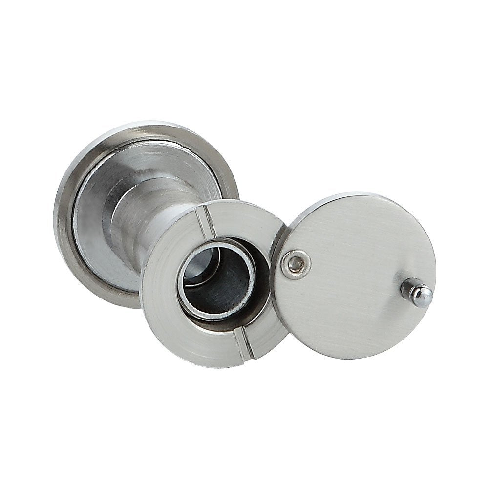 Forliggio Peephole Front Door Viewer with Privacy Cover, One-Way 220 Degrees in Satin Nickle