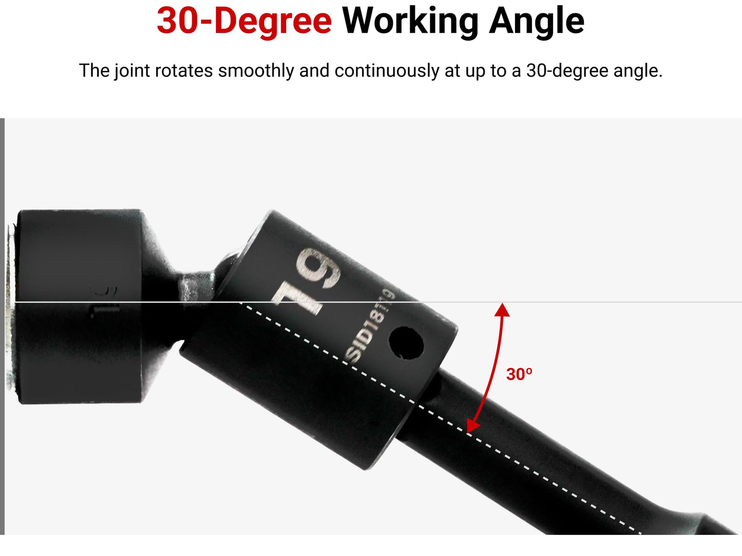 TEKTON 3/8 Inch Drive x 15 mm Shallow 6-Point Universal Joint Impact Socket | SID18115