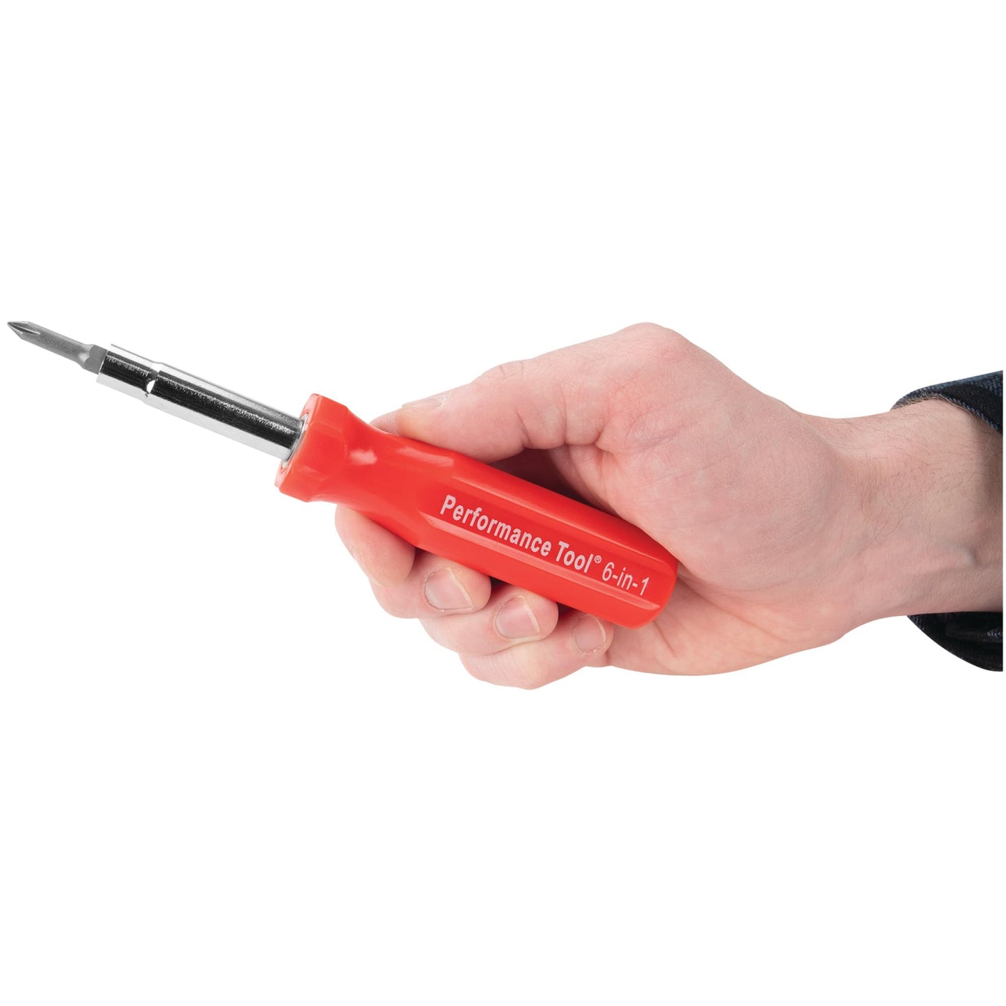 Performance Tool W975 6-in-1 Quick Change Screwdriver With Hex Torque Handle, Chrome Vanadium Steel