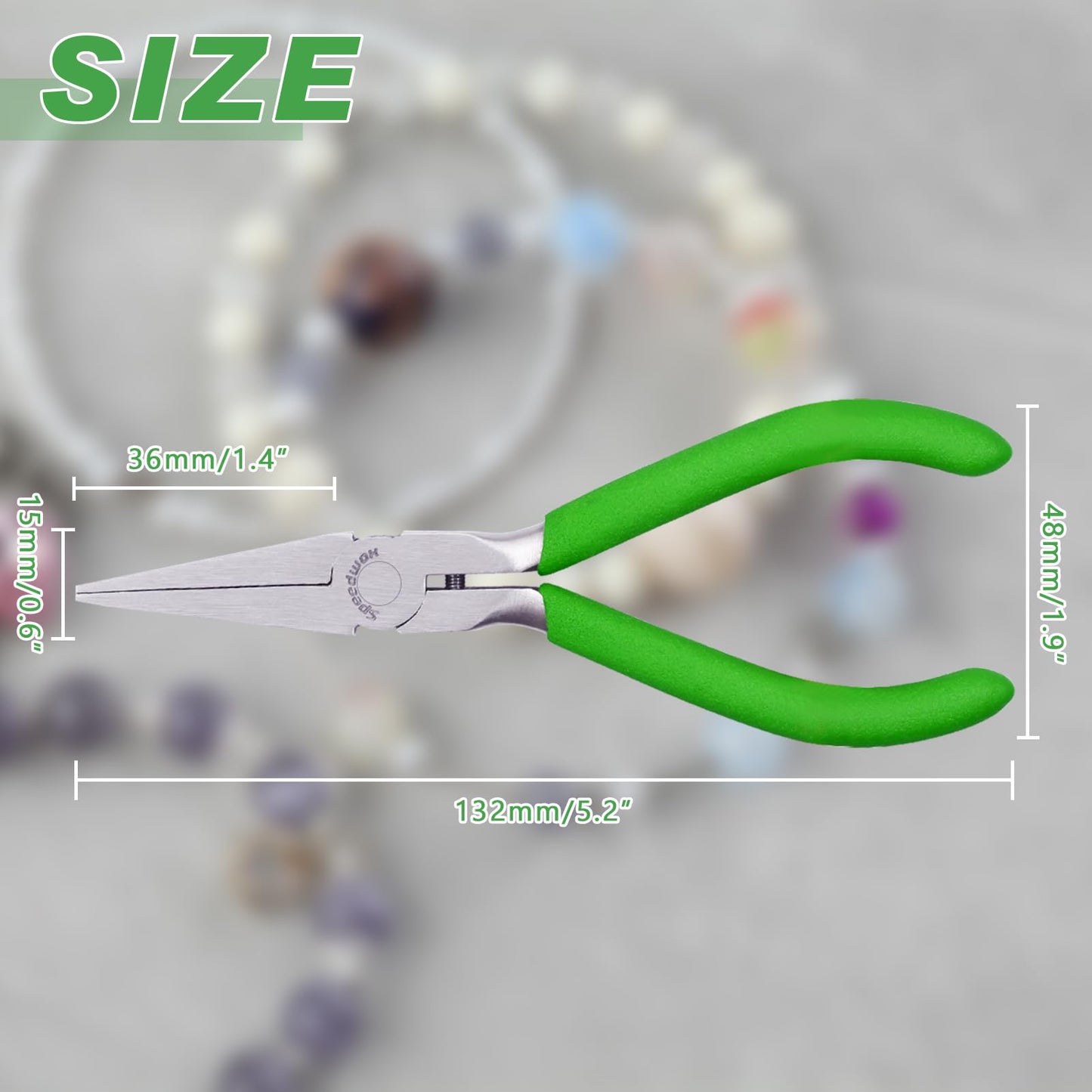 SPEEDWOX 5" Flat Nose Mini Duckbill Pliers – Precision Fine Nose Jewelry Making, Beading & Craft Hand Tool