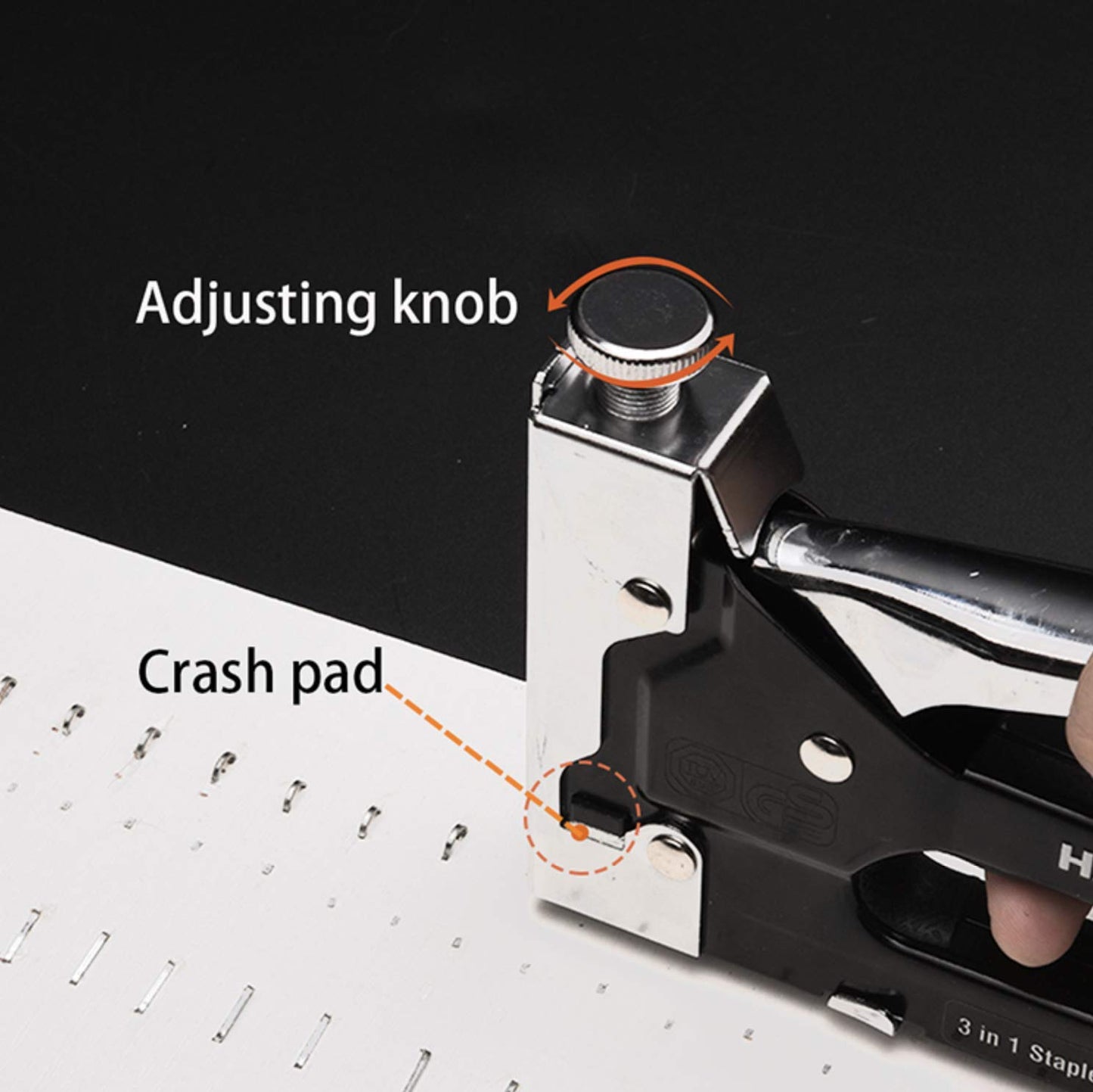 Edward Tools Pro 3-in-1 Heavy Duty Staple Gun with 600 Staples – Upholstery, Wood, Furniture, Roofing, Garden, Wire – D/U/T Staples, Jam Clear, DIY