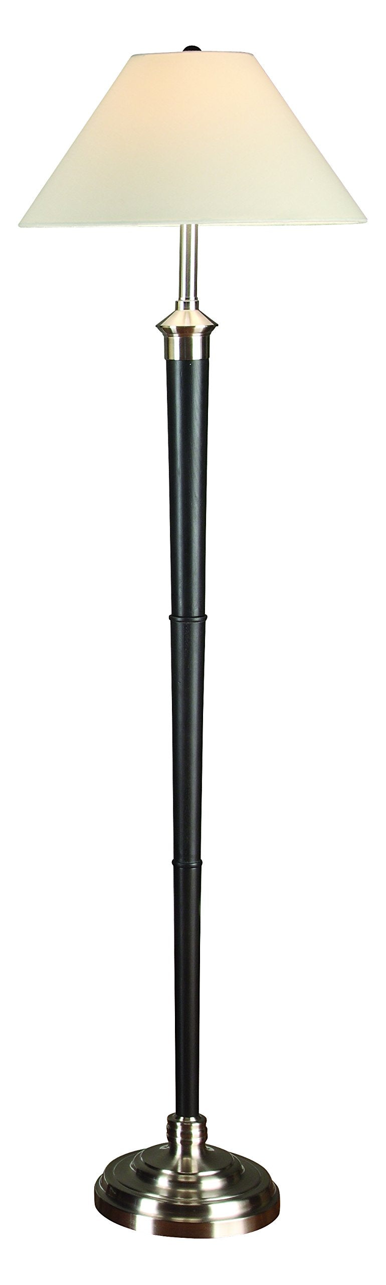 Artiva USA Twin-Pack, Classic Cordinates Table and Floor Lamps Set, Quality Brushed Steel and Espresso Finish