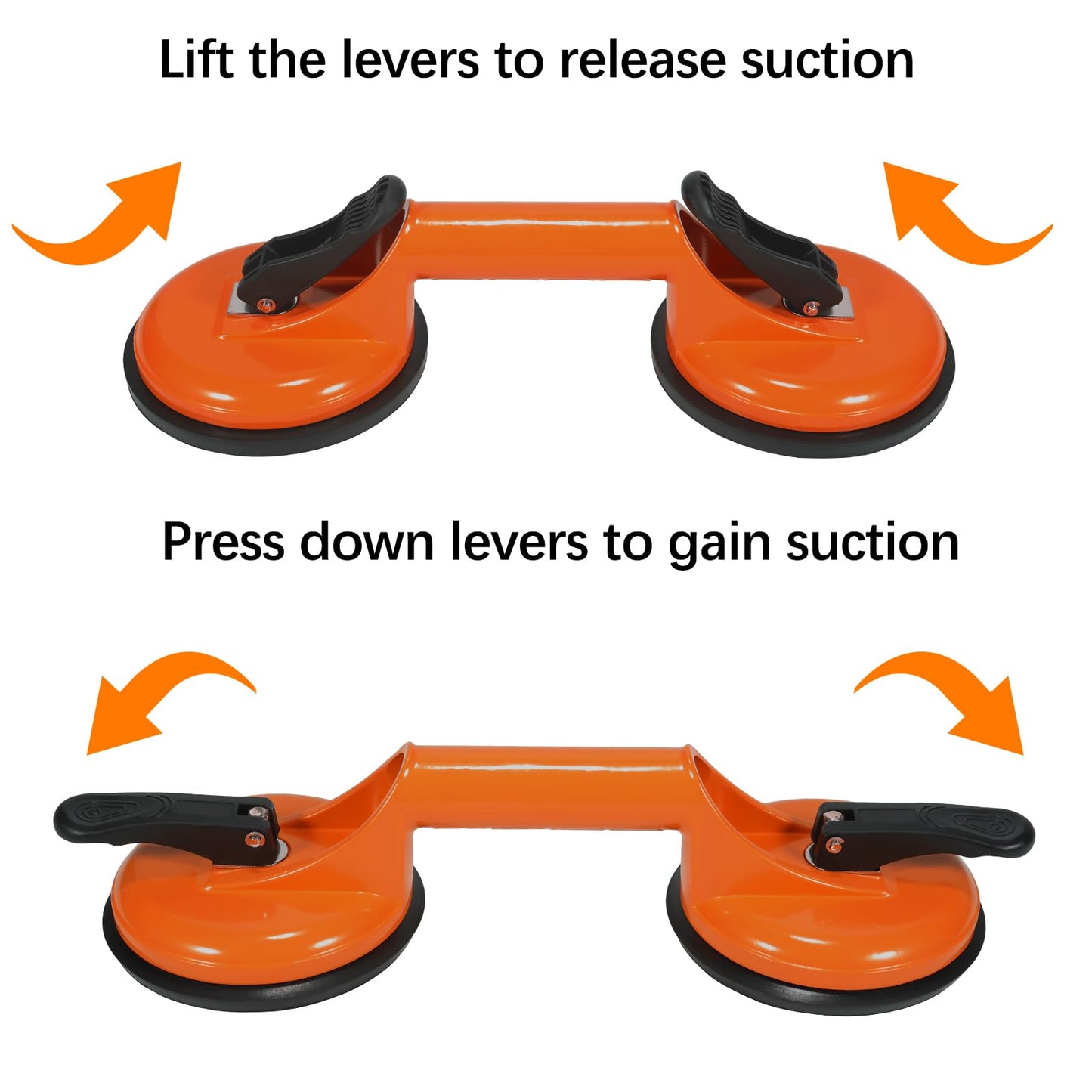 Floor Gap Fixer Tool for Laminate Floors – Plank Grabber with Aluminum Suction Cup, Fiberglass Handle & Rubber Mallet (Not for Scraped Floors)