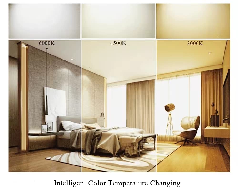 **Ledytech 4" LED Retrofit Light Kit for Ceiling Fan – 18W Dimmable Panel, 2200LM, CCT Adjustable 3000K/4500K/6000K, CRI 90, 120V**