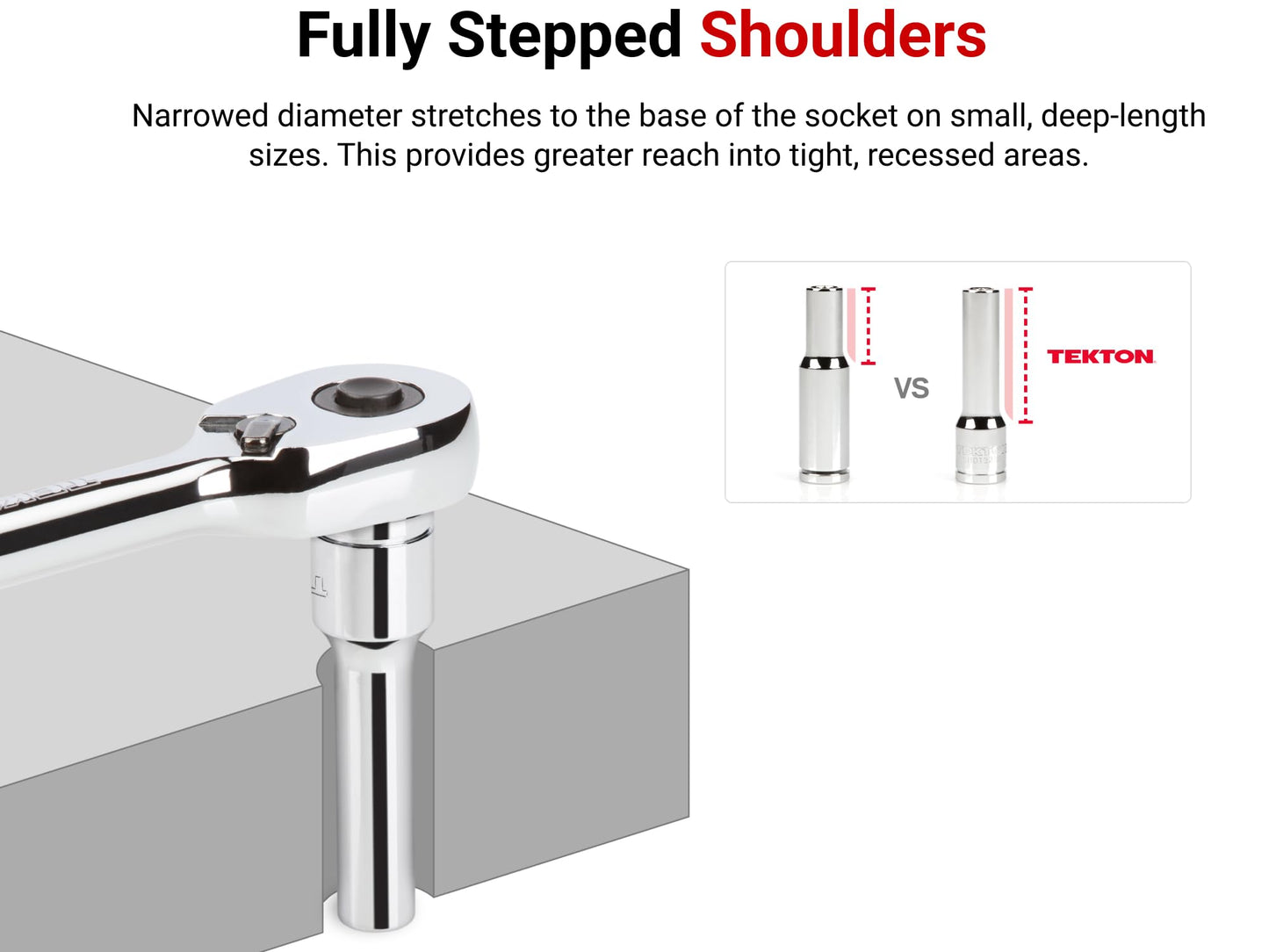 TEKTON 1/4 Inch Drive x 4.5 mm Deep 6-Point Socket | SHD03103
