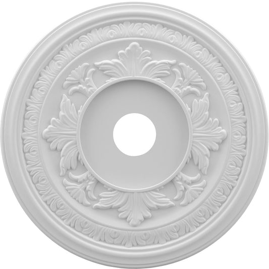 Ekena Millwork CMP22BA Baltimore Thermoformed PVC Ceiling Medallion (Fits Canopies up to 7 3/4"), 22"OD x 3 1/2"ID x 1"P