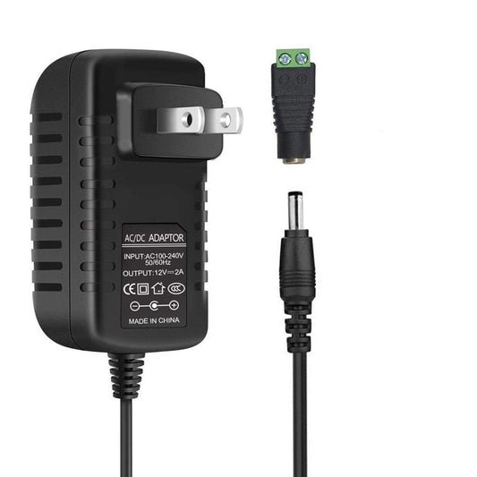 inShareplus 12V 2A 24W Switching Power Supply Adapter, AC 110V to 12V DC for LED Strip Lights, 5.5x2.1mm Barrel Connector