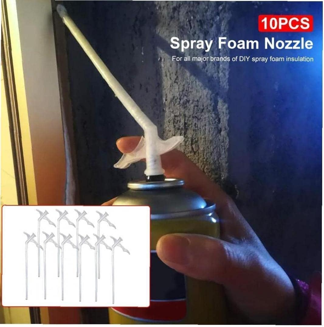 10Pcs Attractive Expanding Foam Nozzles Spray Foam Replacement Tube for DIY Spraying as Shown Industrial Adhesives