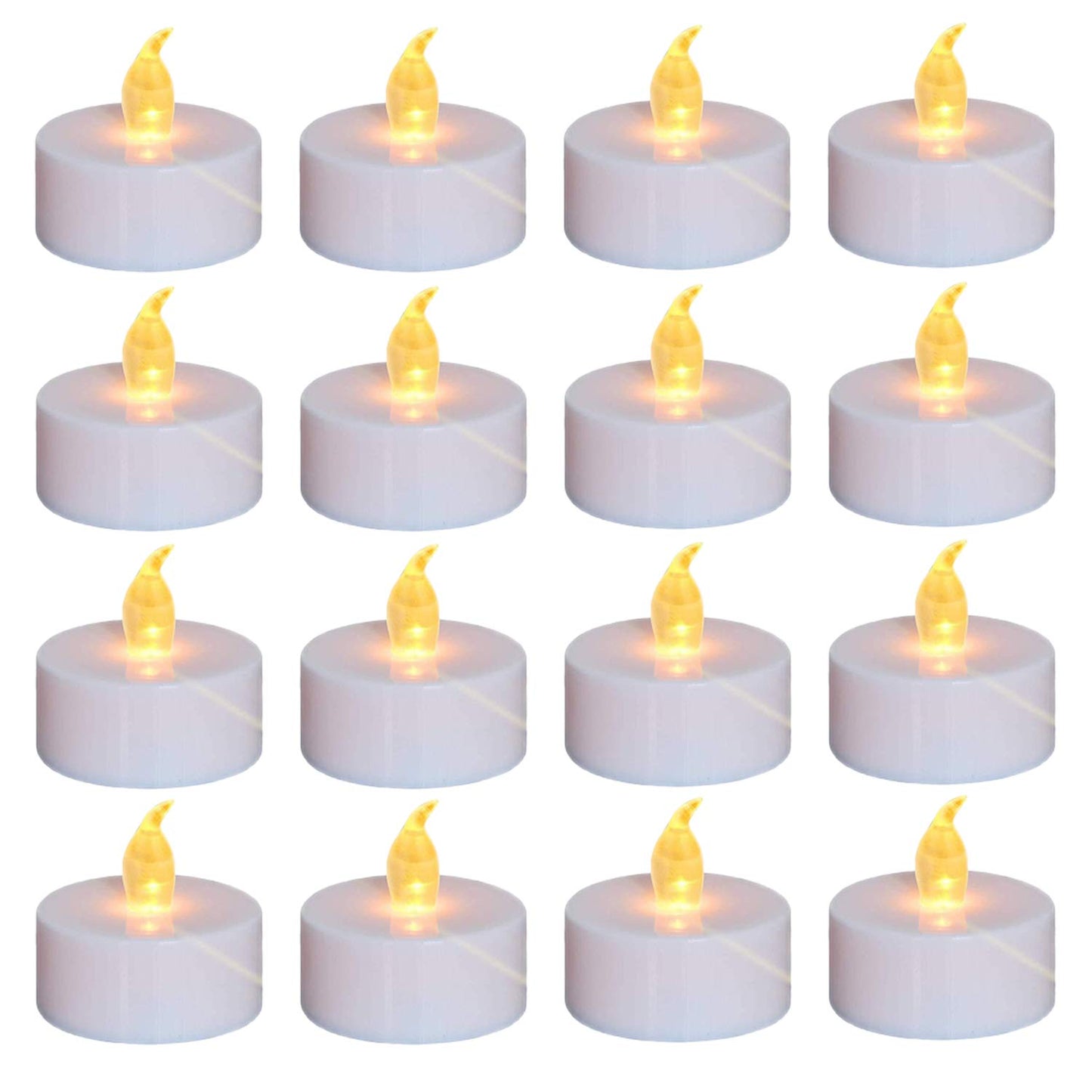 Nancia 100-Pack Flameless LED Tea Light Candles, Realistic Flicker, 200H Long-Lasting, Battery Operated, Warm Yellow for Home, Party & Wedding
