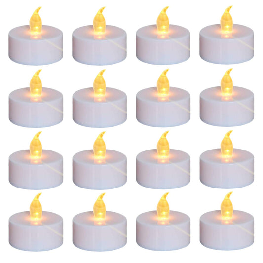 Nancia 100-Pack Flameless LED Tea Light Candles, Realistic Flicker, 200H Long-Lasting, Battery Operated, Warm Yellow for Home, Party & Wedding