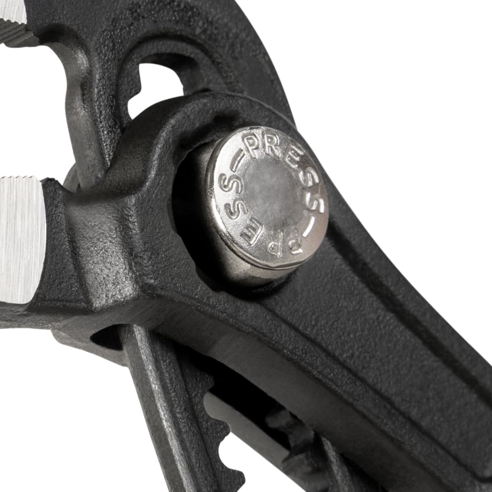 Klein Tools D5053BKIT 3-Piece Adjustable Klaw Pliers Set – 7", 10", 12" Quick-Adjust, V-Jaw, Hardened Teeth, Maximum Torque