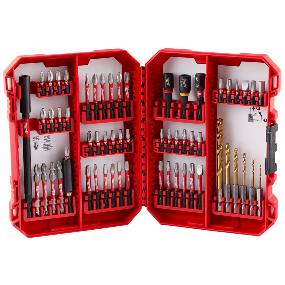 Milwaukee Shockwave Bit & Drill Bit Kit w/ 60 Pcs - 48-32-4097