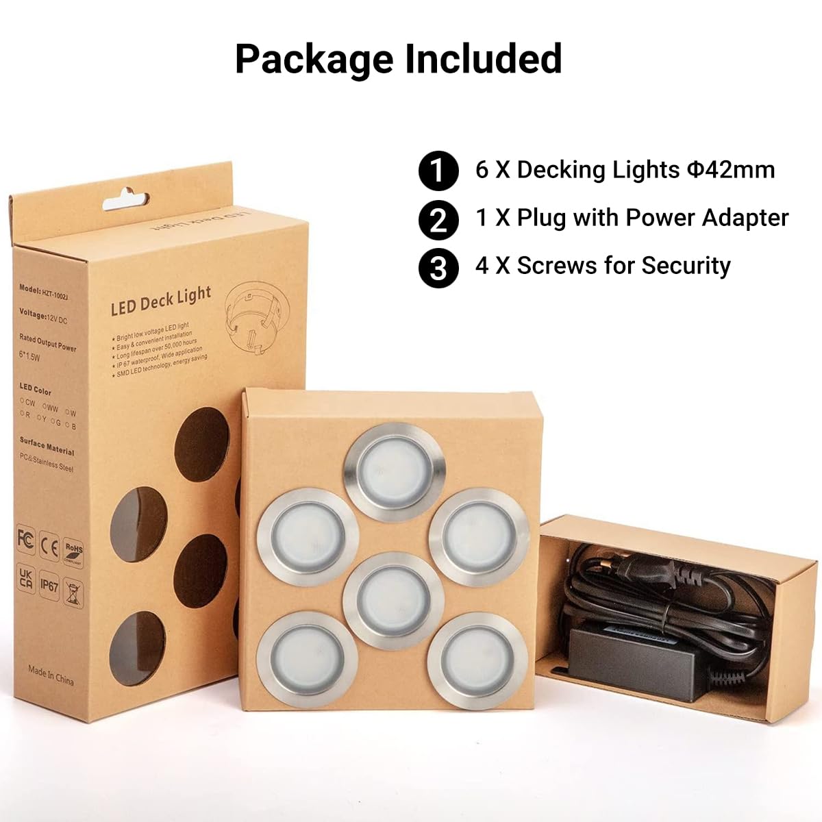 **SKYMVAO 6-Pack LED Sauna Explosion Room Lights, Recessed Waterproof IP67 Deck & Outdoor Step Lights, Low Voltage for Garden Patio Yard**