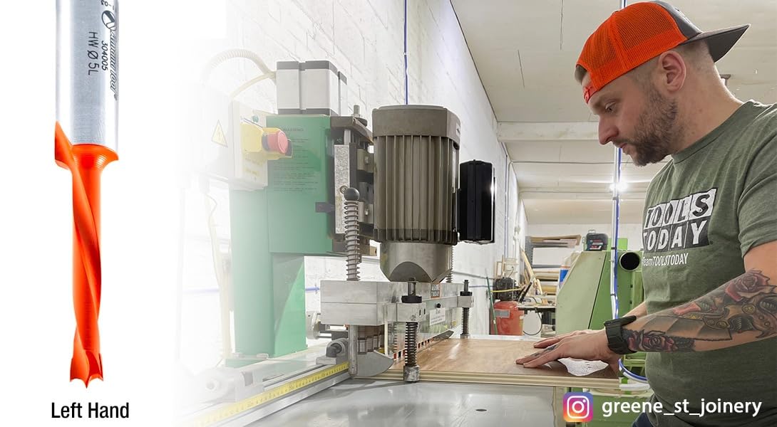 Amana Tool - HBM-102 3-Pc Hinge Boring 57 Long x 10mm Shank Carbide Tipped Bit Set