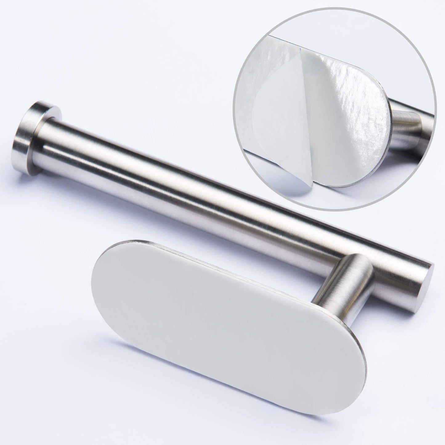 YIGII Toilet Paper Holder Self Adhesive - Adhesive Toilet Roll Holder no Drilling for Bathroom Stainless Steel Brushed