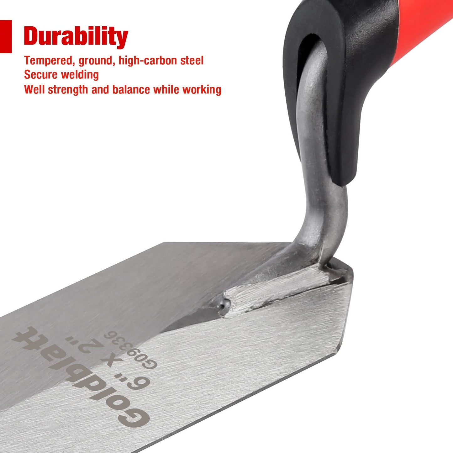 Goldblatt Industries Margin Trowel set, 6"X2" & 5"X2", Professional Masonry Flooring Tool for Concrete, Cement, Tile