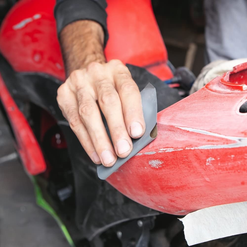 Fandeli Waterproof Sandpaper 36 Sheets 23x9.3cm, Grits 120-2500, Water-Resistant for Car, Wood & Metal Polishing