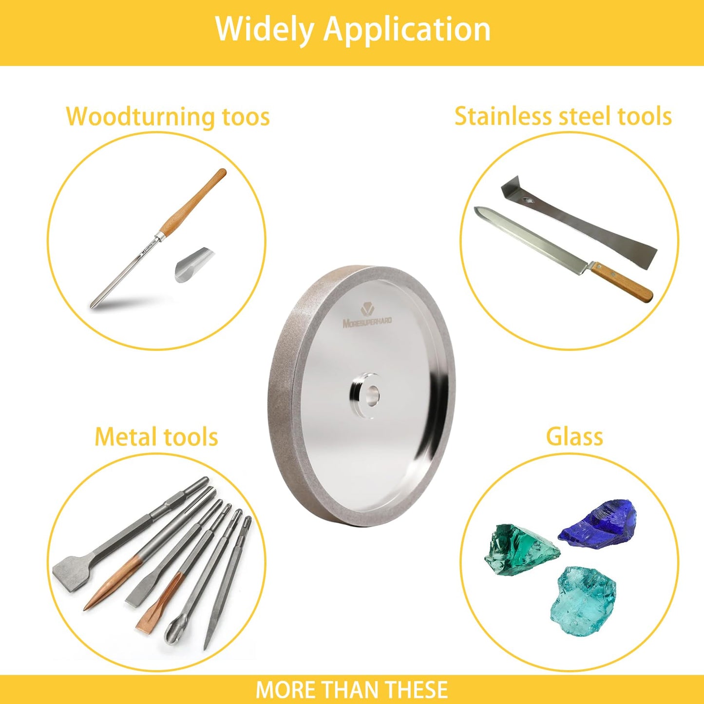 CBN Grinding Wheel 8 inch 180 Grit,1" Wide,5/8" Arbor,Suitable for All Kinds of 8 inch Bench Grinders(180 Grit)