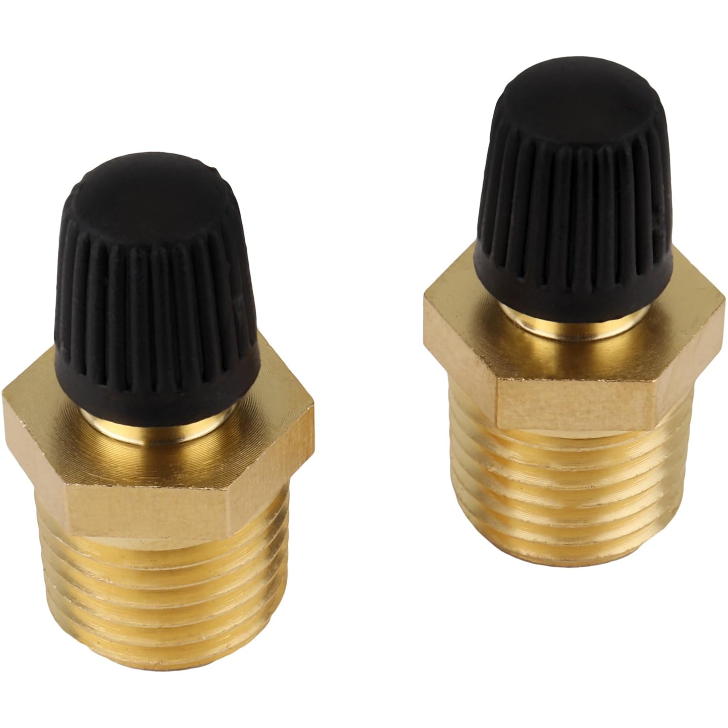 Milton S-684-4 1/4" MNPT Male Tank Valve, includes Protective Caps (Pack of 2)