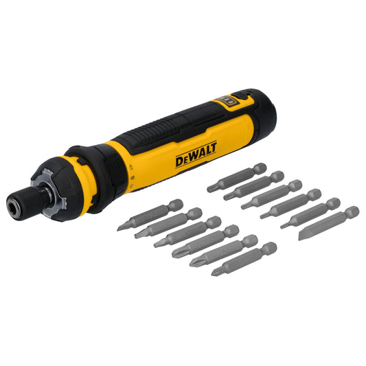 DEWALT 4V Cordless Electric Screwdriver with 12-Bit Set, LED Light, USB Rechargeable, FLEXDRIVE, Compact Ergonomic Design (DWHT66719)