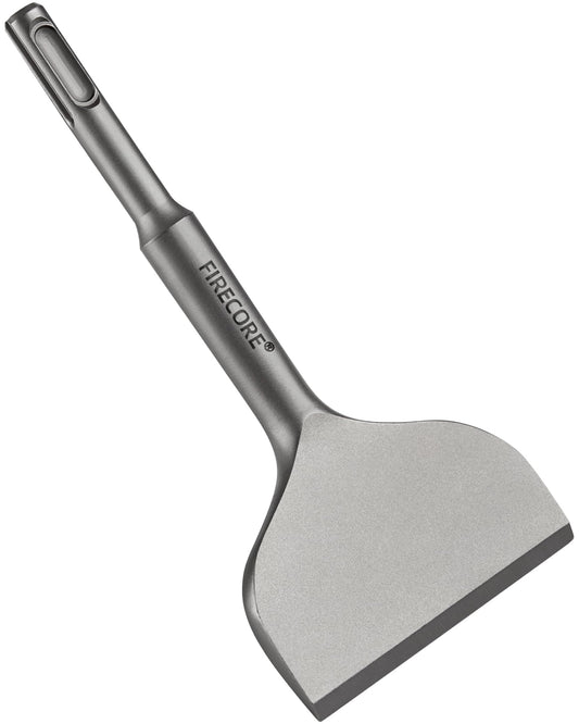 Firecore SDS Plus 3" x 6.5" Cranked Tile Removal Chisel, Alloy Steel Shovel Bit for Ceramic Tile, Cement, Thinset Mortar - FS18365