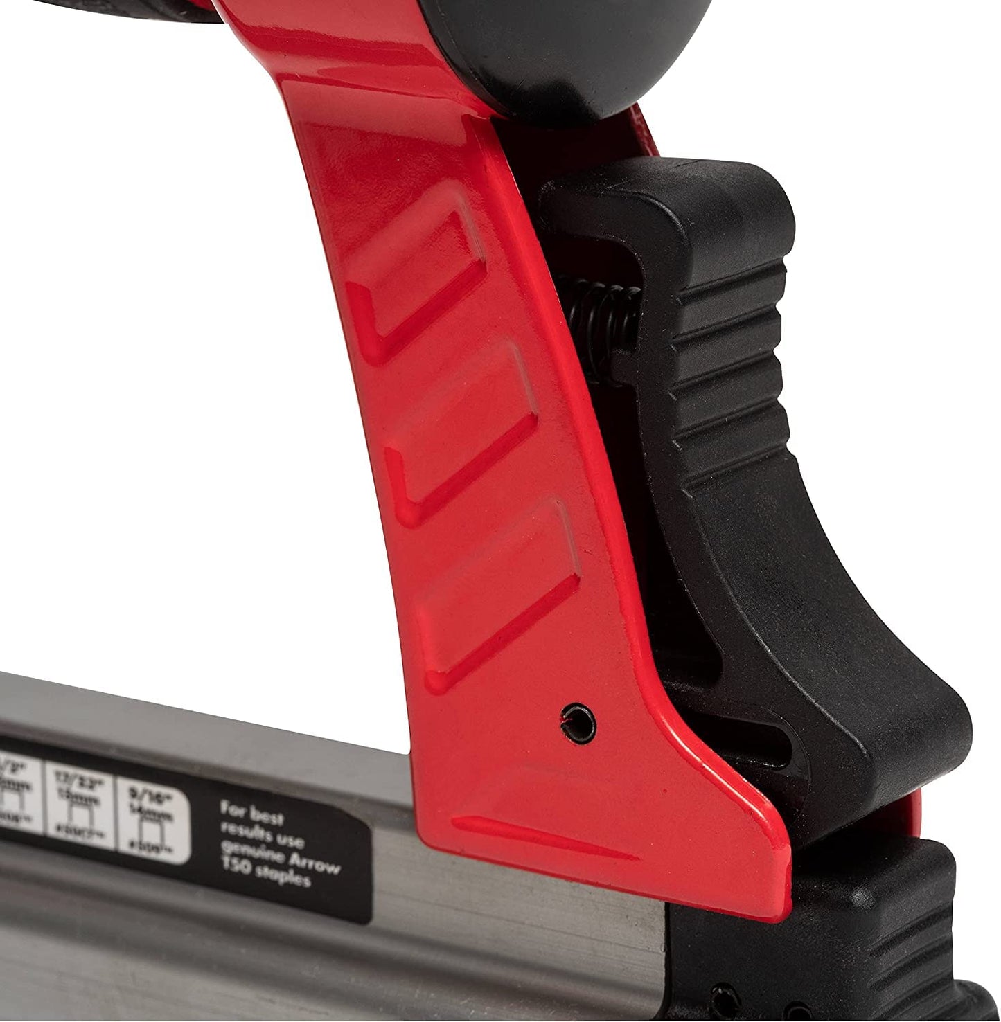 Arrow PT50 Oil-Free Pneumatic Staple Gun, Heavy-Duty Professional Stapler for Wood, Upholstery, Carpet & Fencing, Red