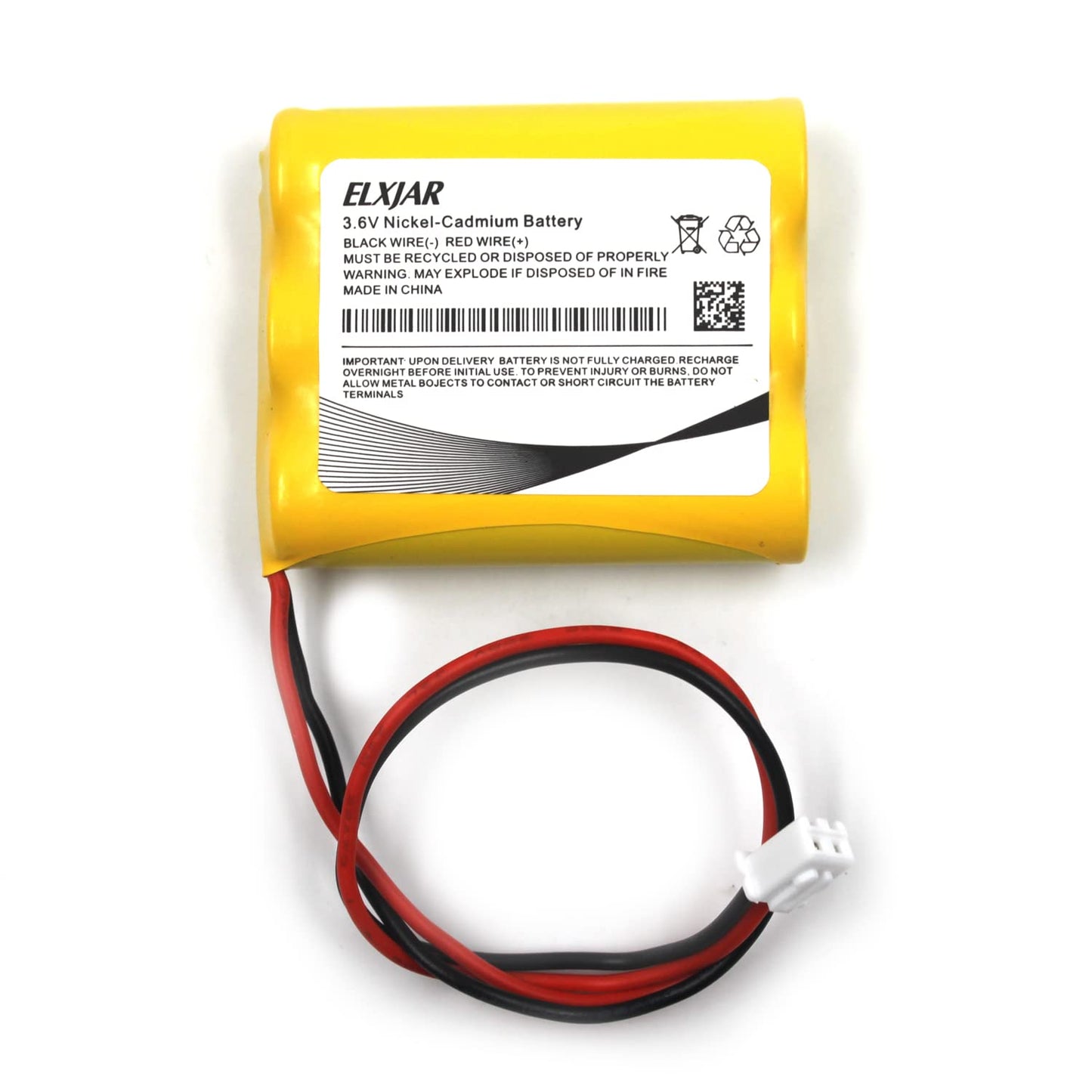 YUTSUJO (2-Pack) 3.6V 600mAh Ni-CD Battery Replacement for PowerSonic A5289-1 OSA107 DISON KRH-15/51 JLEU9 Exit Sign Emergency Light