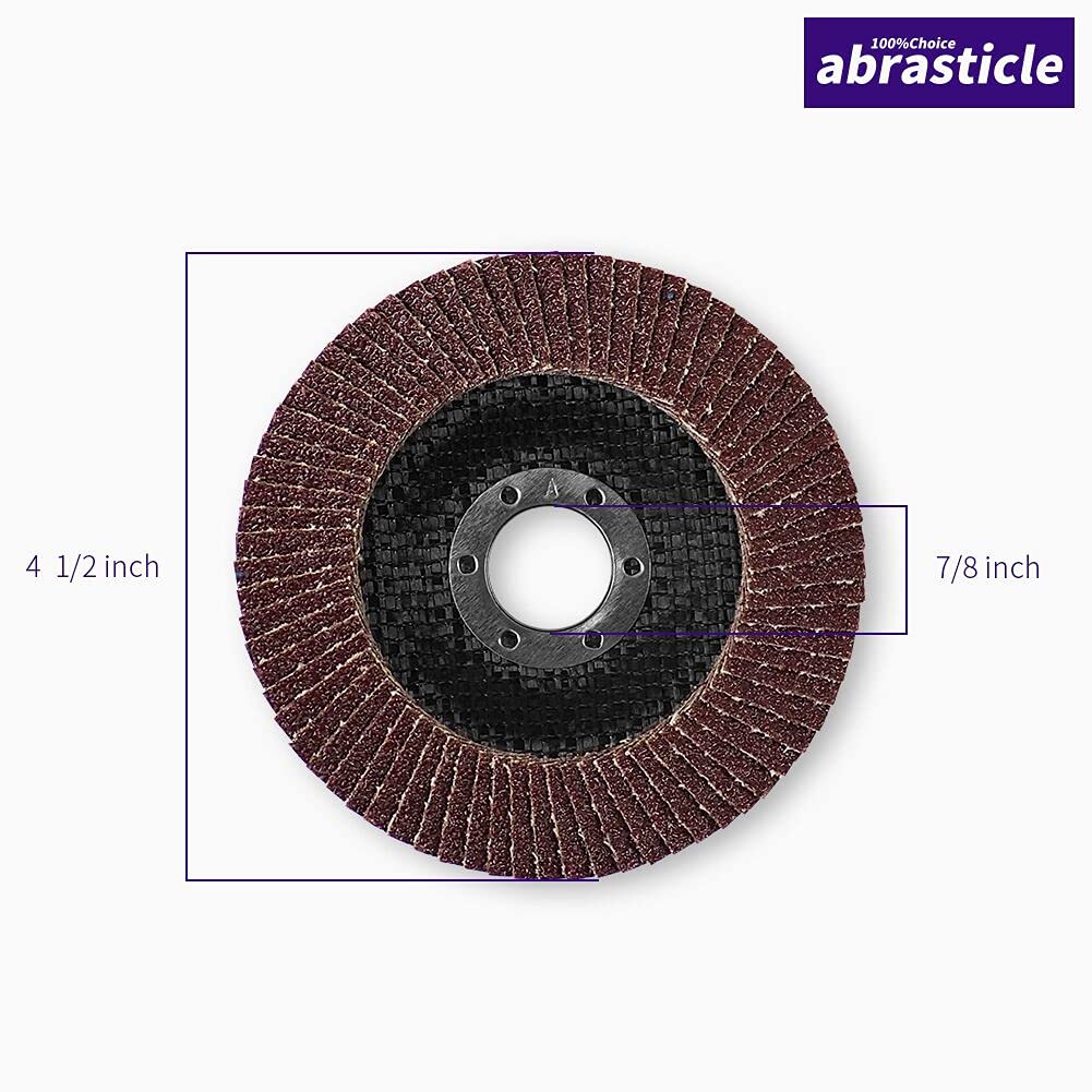 20 Pack 4 1/2 Inch Flap Discs Angle Grinder Sanding Discs Assorted 40/60/80/120 Grit Flap Sanding Disc