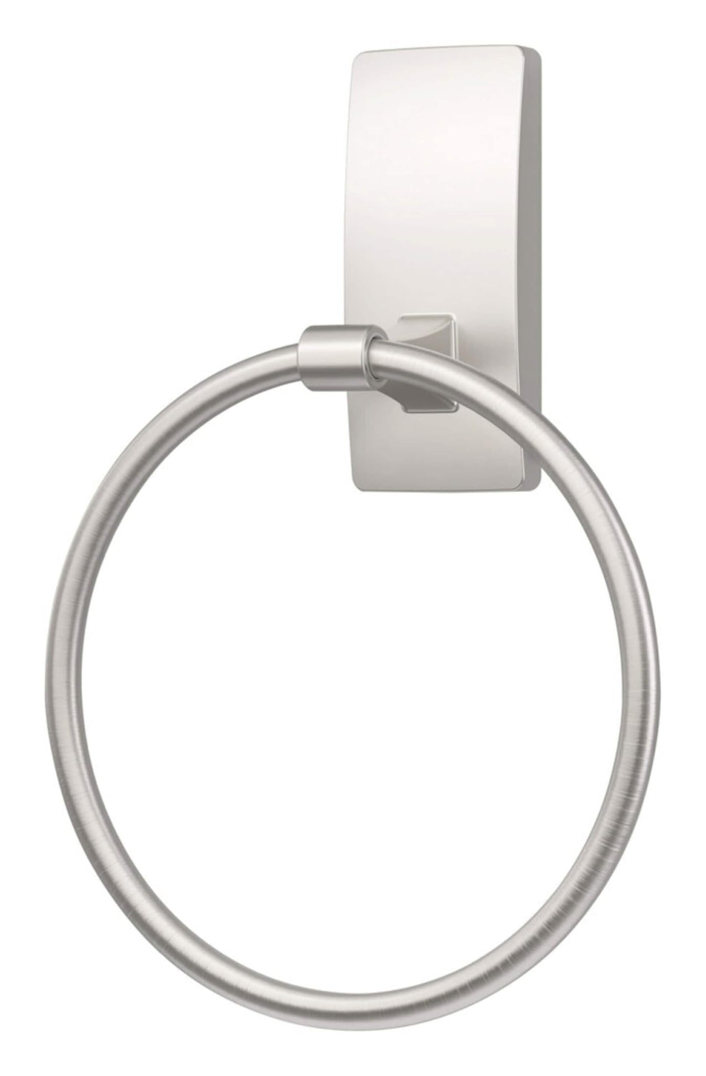 Command Hand Towel Holder Satin Nickel with Water Resistant Command Strips, Rust Resistant Bathroom Organizer, Holds up to 5 lbs