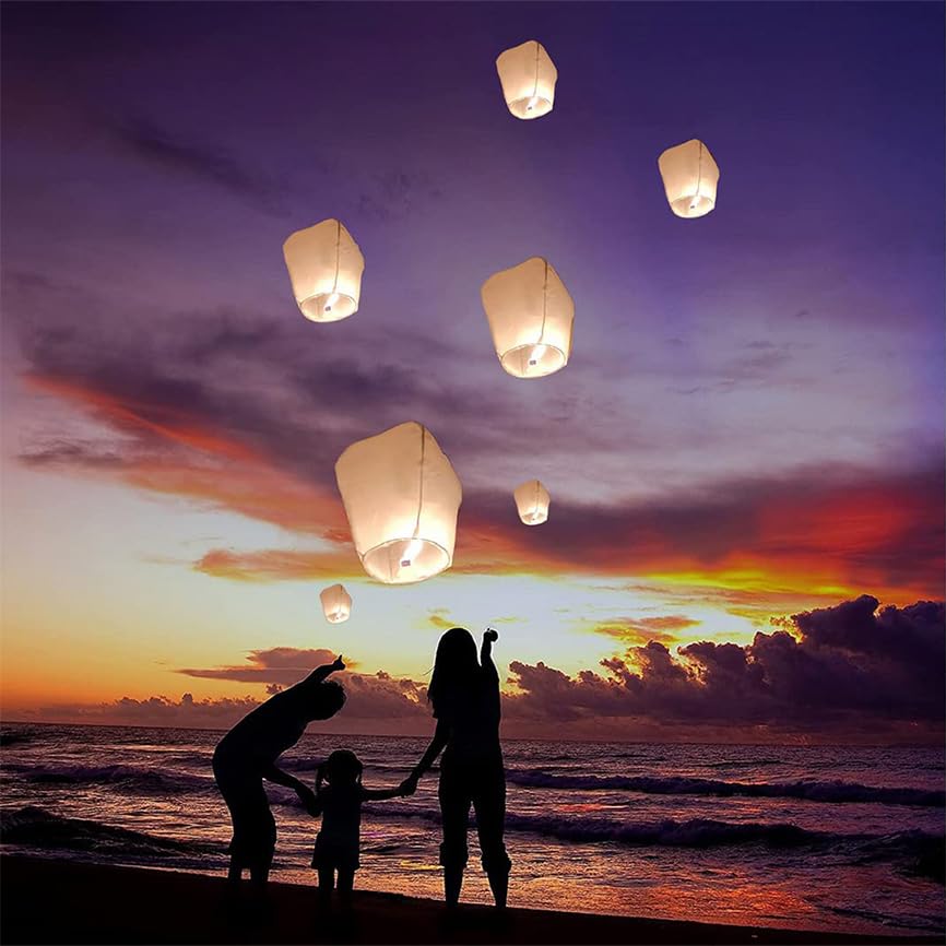 Paper Lanterns 40 Pack White, Make Outdoor Activities More Fun, Paper Lanterns is a Must Have Prop for Party.