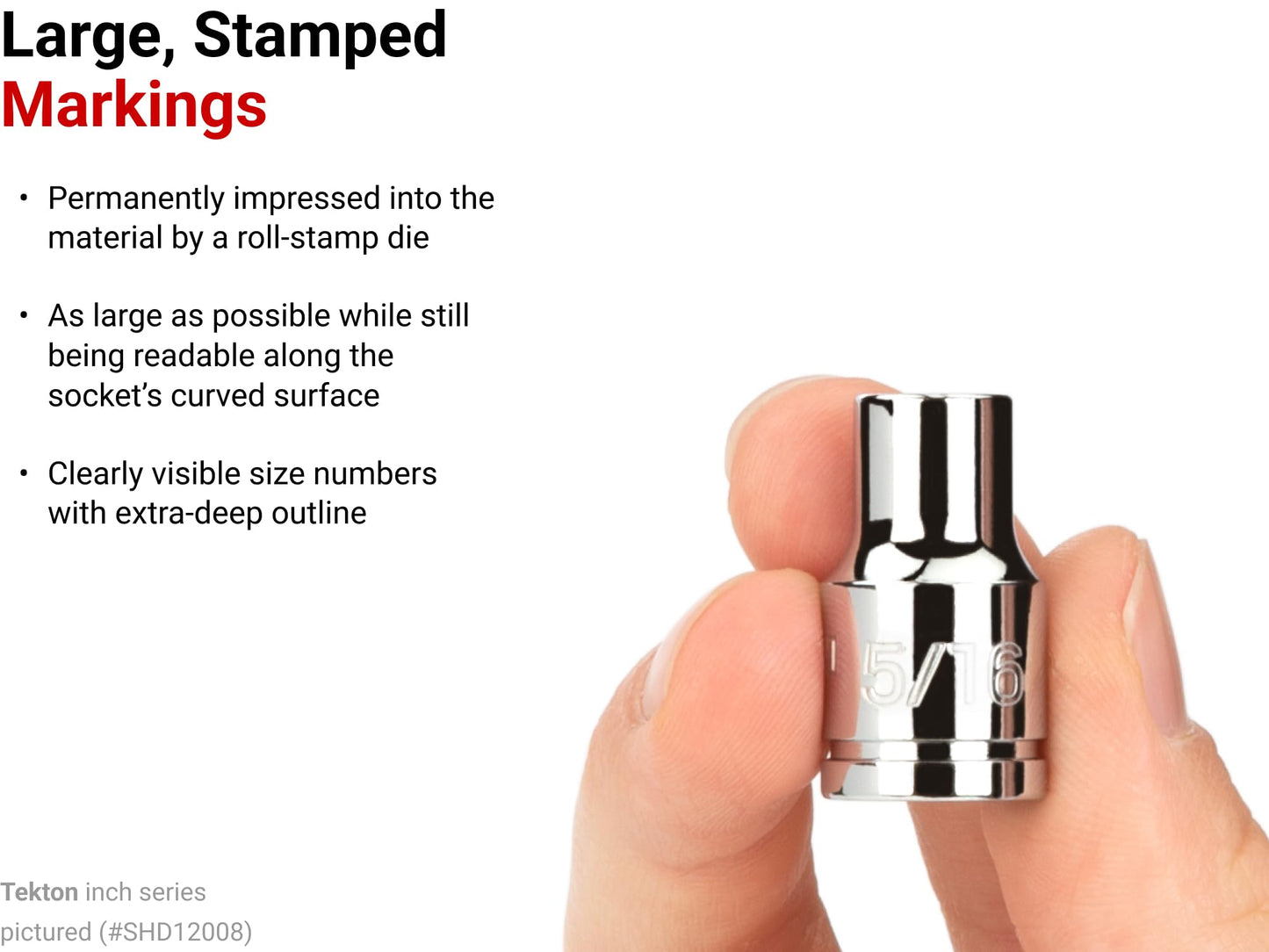 TEKTON 3/8 Inch Drive x 15/16 Inch Shallow 12-Point Socket | SHD12224