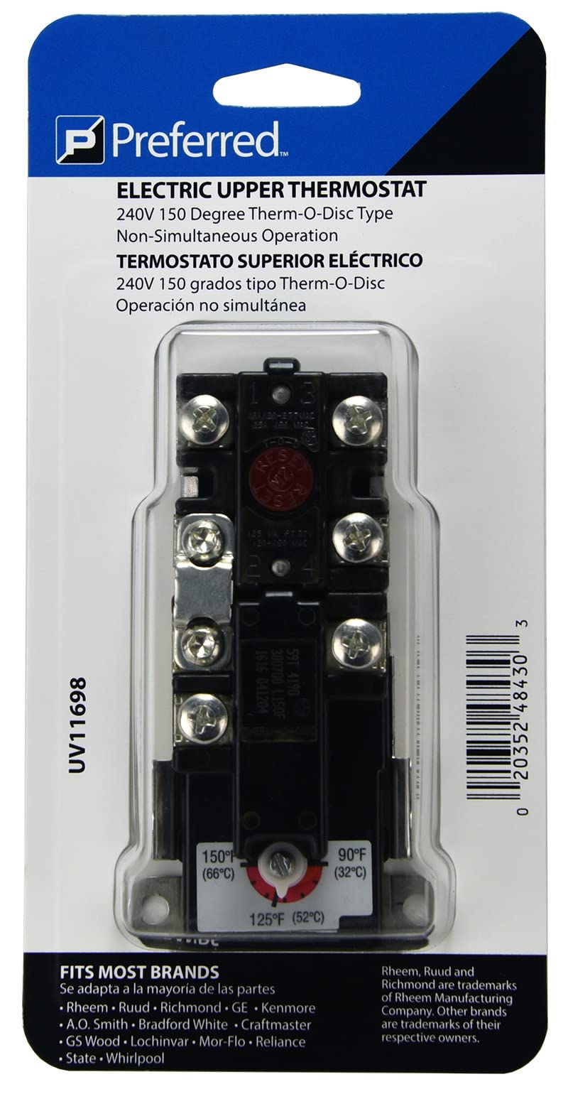 Rheem UV11698 Therm-O-Disc Upper Thermostat, Electric Water Heaters