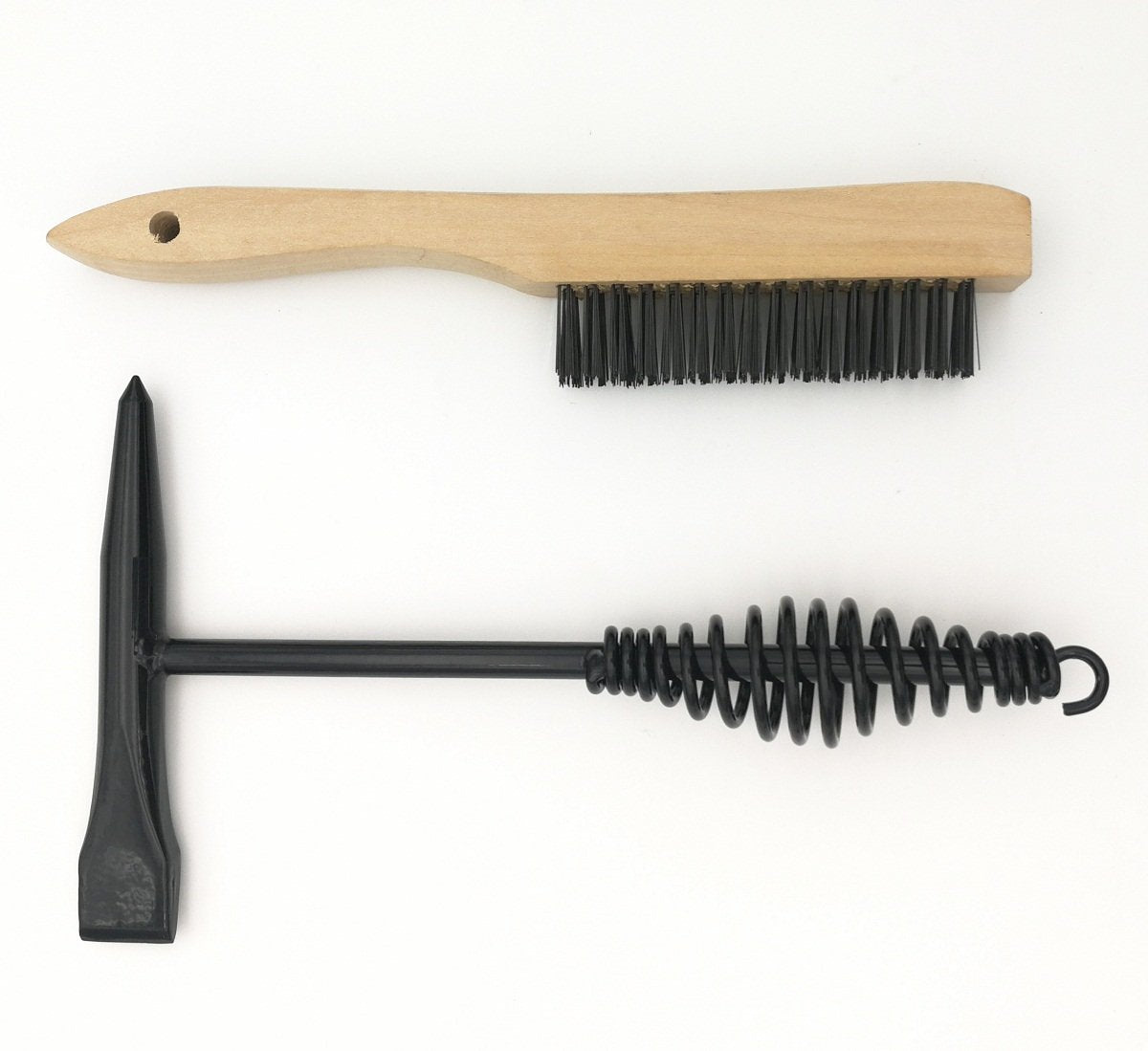 VASTOOLS Welding Chipping Hammer with Coil Spring Handle,10.5",Cone and Vertical Chisel,10" Wire Brush