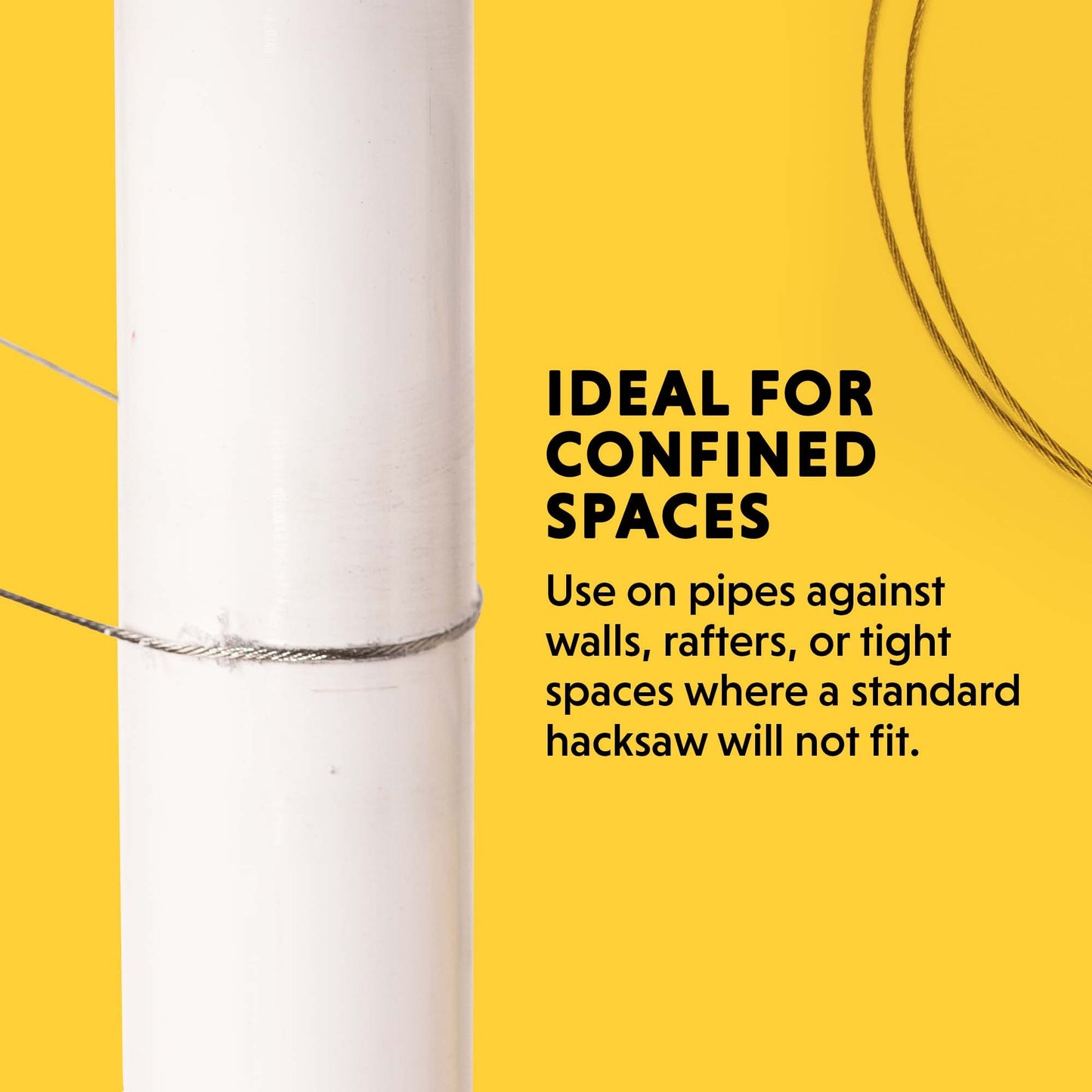 General Tools PVC Pipe Cable Saw #858-24-Inch - Serrated and Cuts PVC, PE, and ABS Pipes - Hand Tools, Orange, Silver