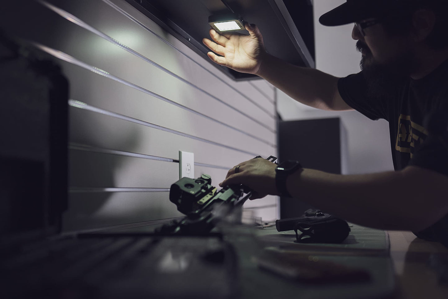 Lockdown Cordless Automatic 25 LED Vault Light (2 pack) with 70 Lumens and Motion Sensor for Convenient Gun Safe Lighting and Organization, Gray