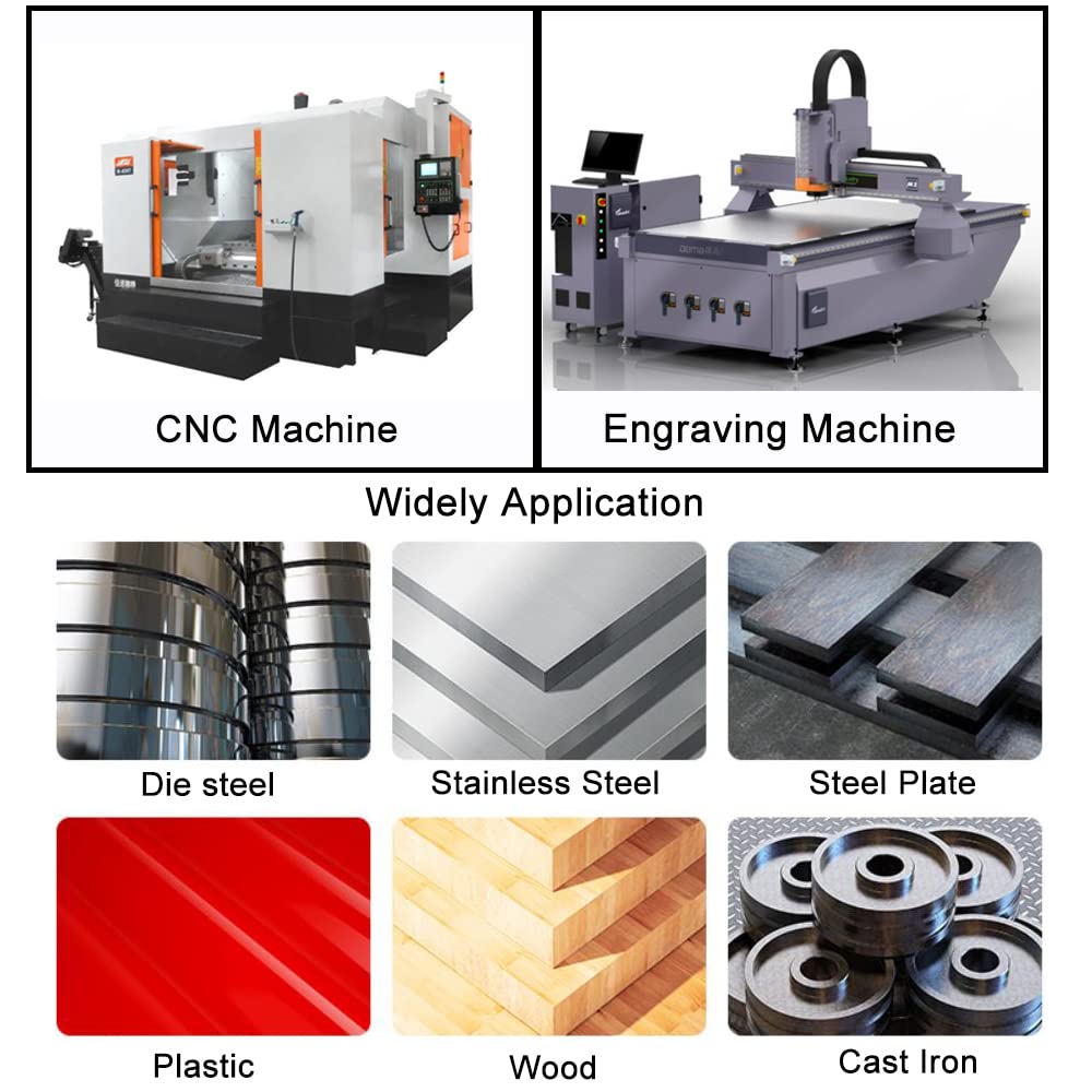 ASNOMY 5PCS Ball Nose Carbide End Mill Set, 1–4mm CNC Router Bits, 2 Flute Spiral Milling Tools, HRC55, 5 Radius Sizes