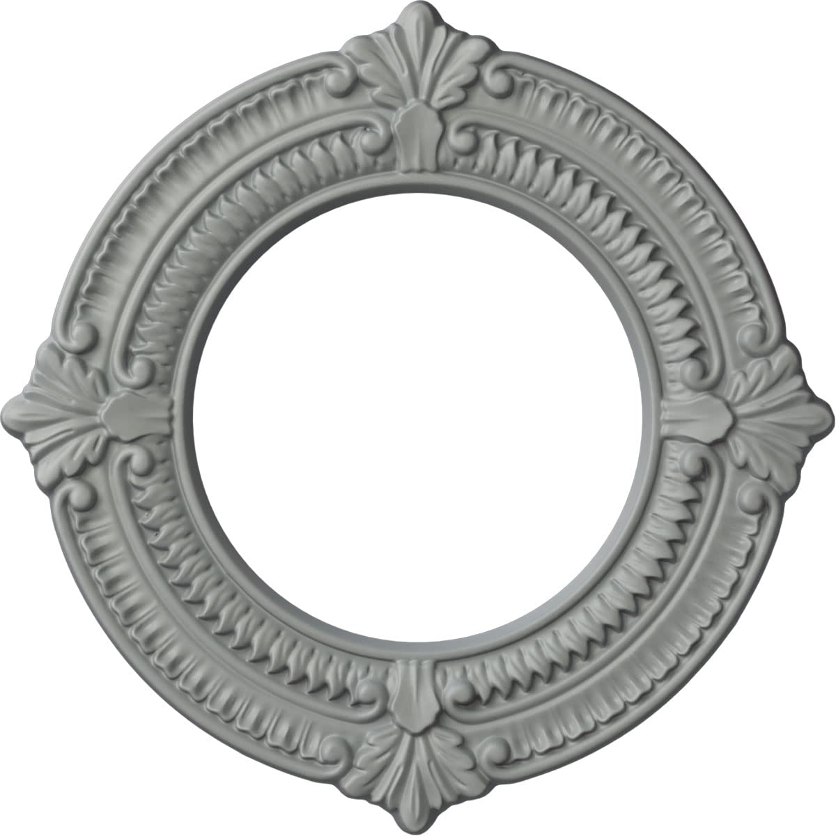 Ekena Millwork CM11BN Benson Ceiling Medallion, 11 1/8"OD x 6 1/8"ID x 5/8"P, Factory Primed