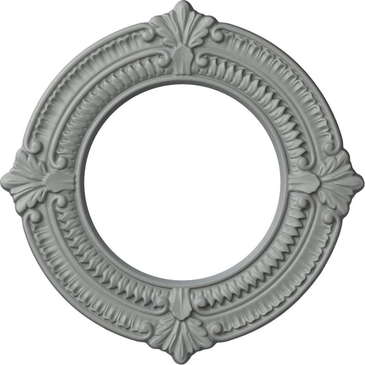Ekena Millwork CM11BN Benson Ceiling Medallion, 11 1/8"OD x 6 1/8"ID x 5/8"P, Factory Primed