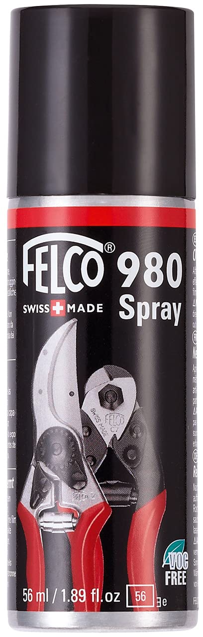 Felco Tool Lubricant (F 980) - Biodegradable Synthetic Maintenance Product Spray Grease,Red, Black