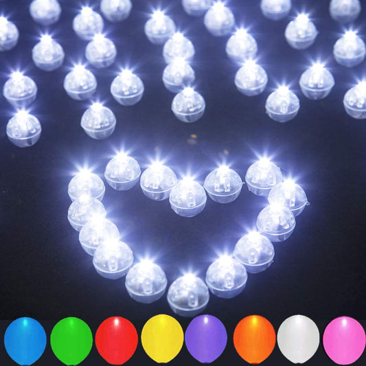 JJGoo 30pcs Mini LED Balloon Lights, Waterproof Tiny Round Balls for Paper Lanterns, Easter Eggs, Birthday, Wedding & Holiday Decor