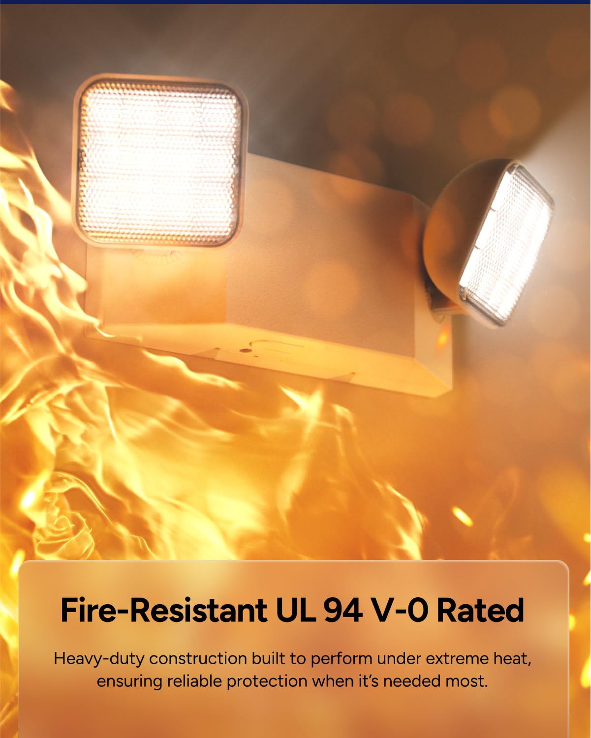 Sunco LED Emergency Light for Offices & Businesses, Wall Mount, Hardwired, 90-Min Backup, Fire Resistant, 120-277V UL Rated